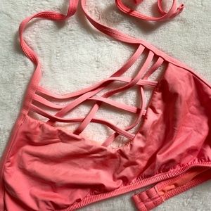 Mossimo Neon Coral/Pink Bikini Top